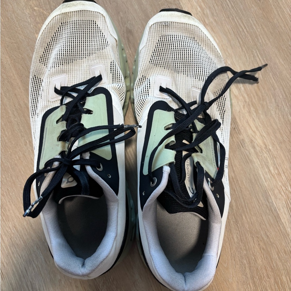 On Running White and Black Sneakers
